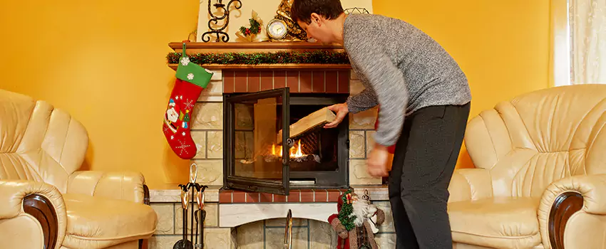 Rusted Metal Fireplace Restoration in Libertyville, Illinois